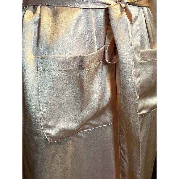 Fishers Finery Robe  XS Soft Pink Mulberry Silk Lounge Washable Extra Small $143 - Picture 4 of 6